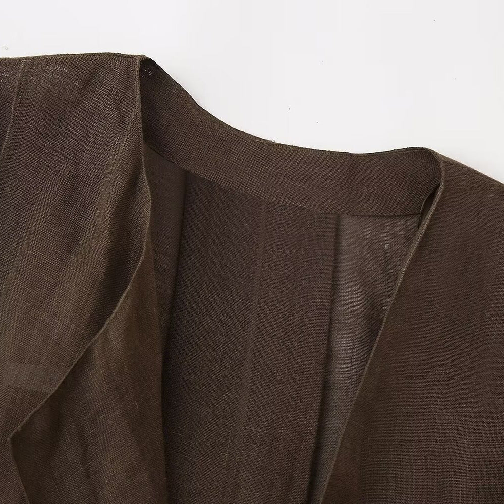 Ensemble Fluide Minimal – Veste Croisée & Pantalon Large