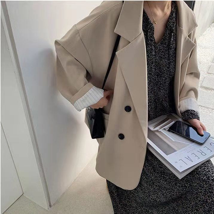 Blazer Oversize à Double Boutonnage