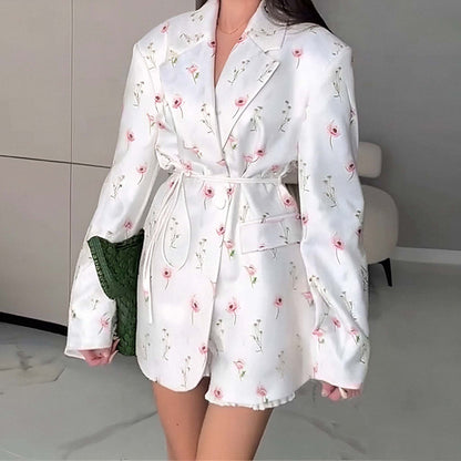Veste Fluide à Taille Ceinturée