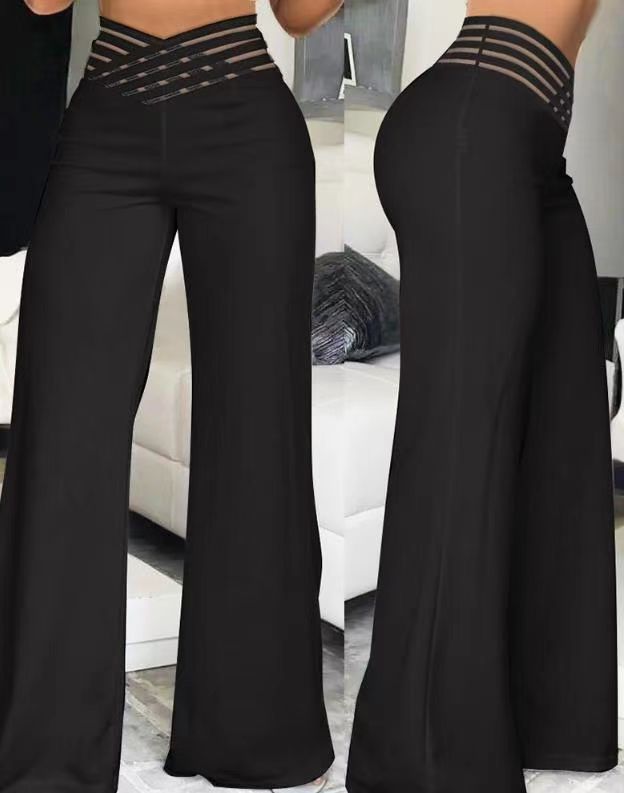 Pantalon Flare à Découpes Modernes