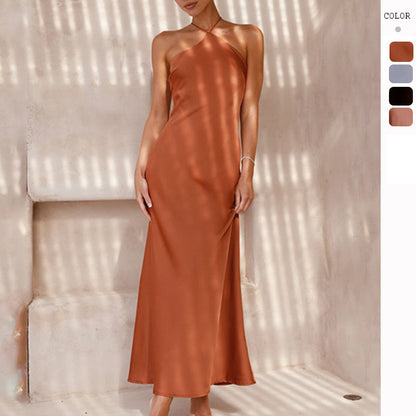 Robe Élégance Satinée Dos Nu
