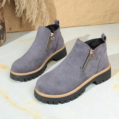 Bottines Urbaines Zippées Élégance