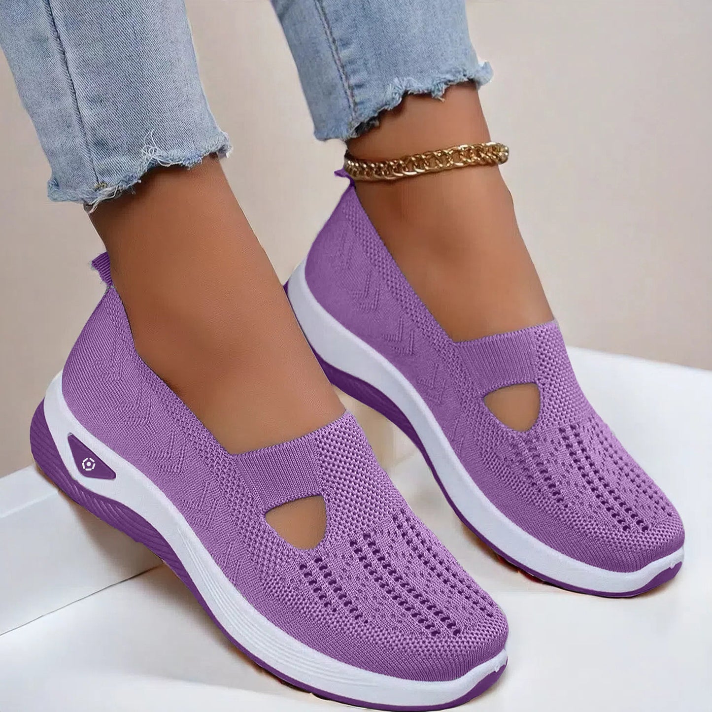 Chaussures Slip-On Respirantes en Maille