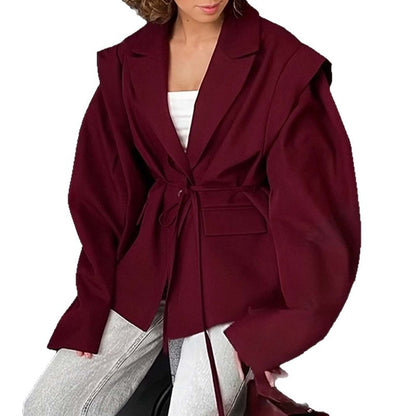 Veste Fluide à Taille Ceinturée
