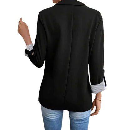 Blazer Élégant à Manches Retrussées