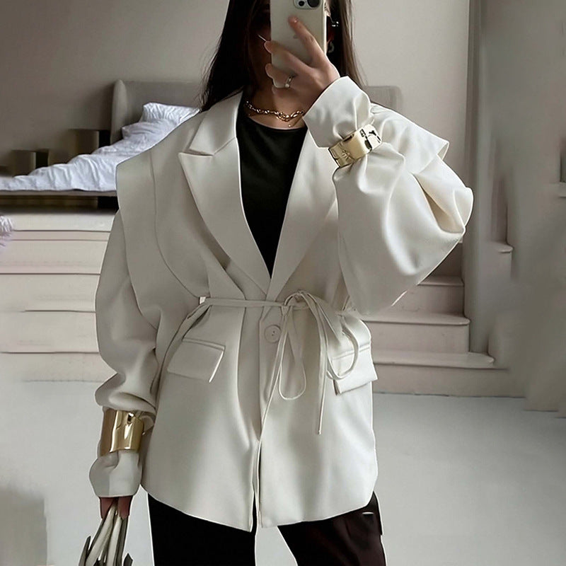 Veste Fluide à Taille Ceinturée
