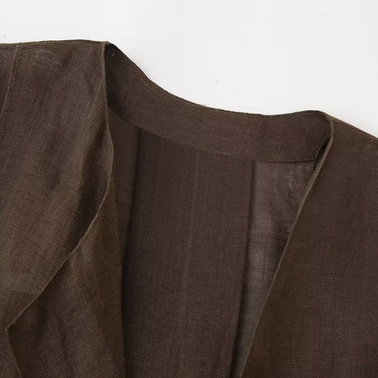 Ensemble Fluide Minimal – Veste Croisée & Pantalon Large
