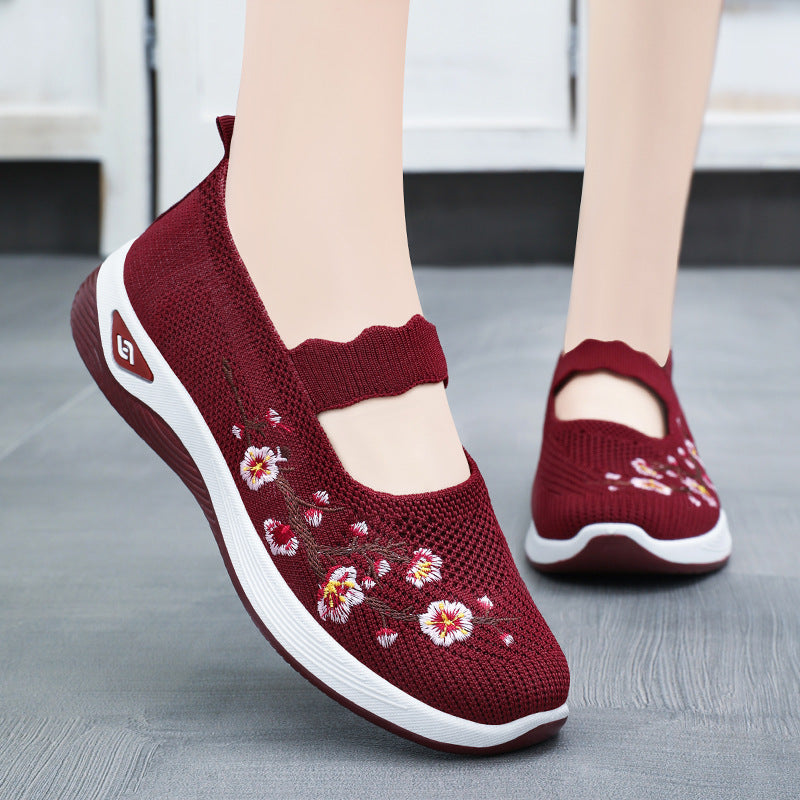 Embroidered AirMarys – Chaussures Légères et Respirantes à Motifs Brodés
