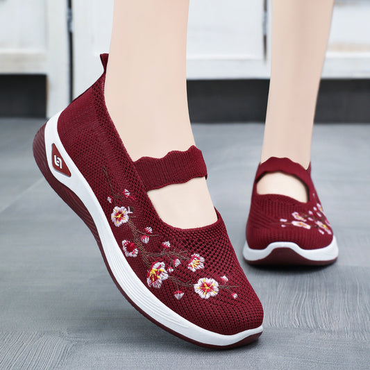 Embroidered AirMarys – Chaussures Légères et Respirantes à Motifs Brodés