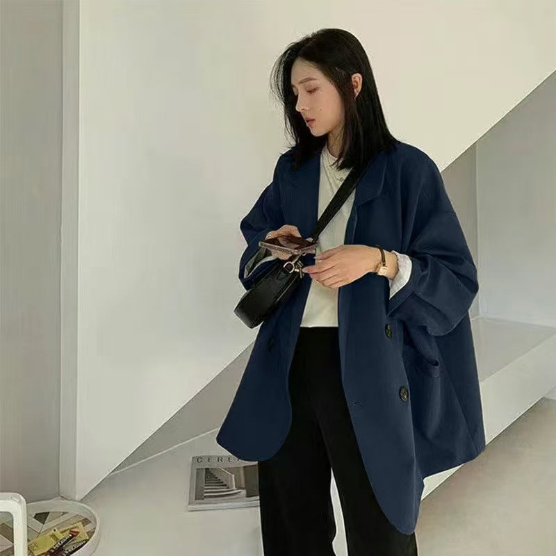 Blazer Oversize à Double Boutonnage