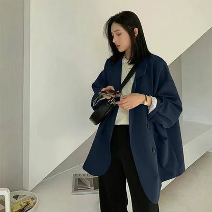 Blazer Oversize à Double Boutonnage