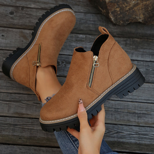Bottines Urbaines Zippées Élégance