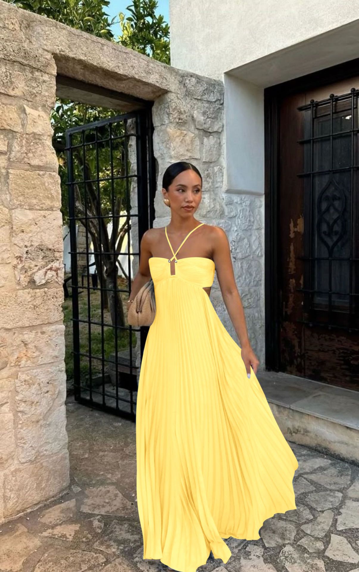 Robe Longue Plissée Élégance Sculptante