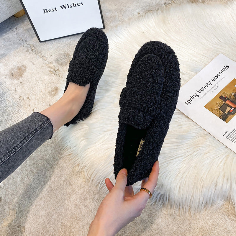 Mocassins Douillets en Fourrure – Confort Chaleureux & Semelle Antidérapante