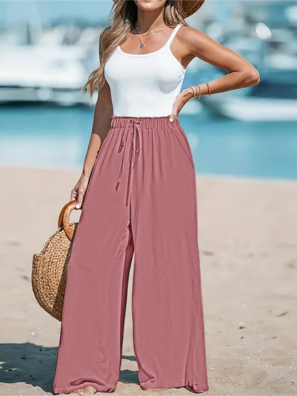 Pantalon Loose Chic avec Détail Cordon