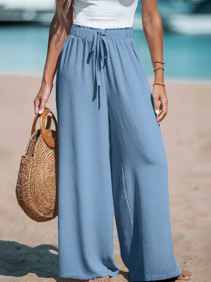 Pantalon Loose Chic avec Détail Cordon