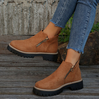 Bottines Urbaines Zippées Élégance