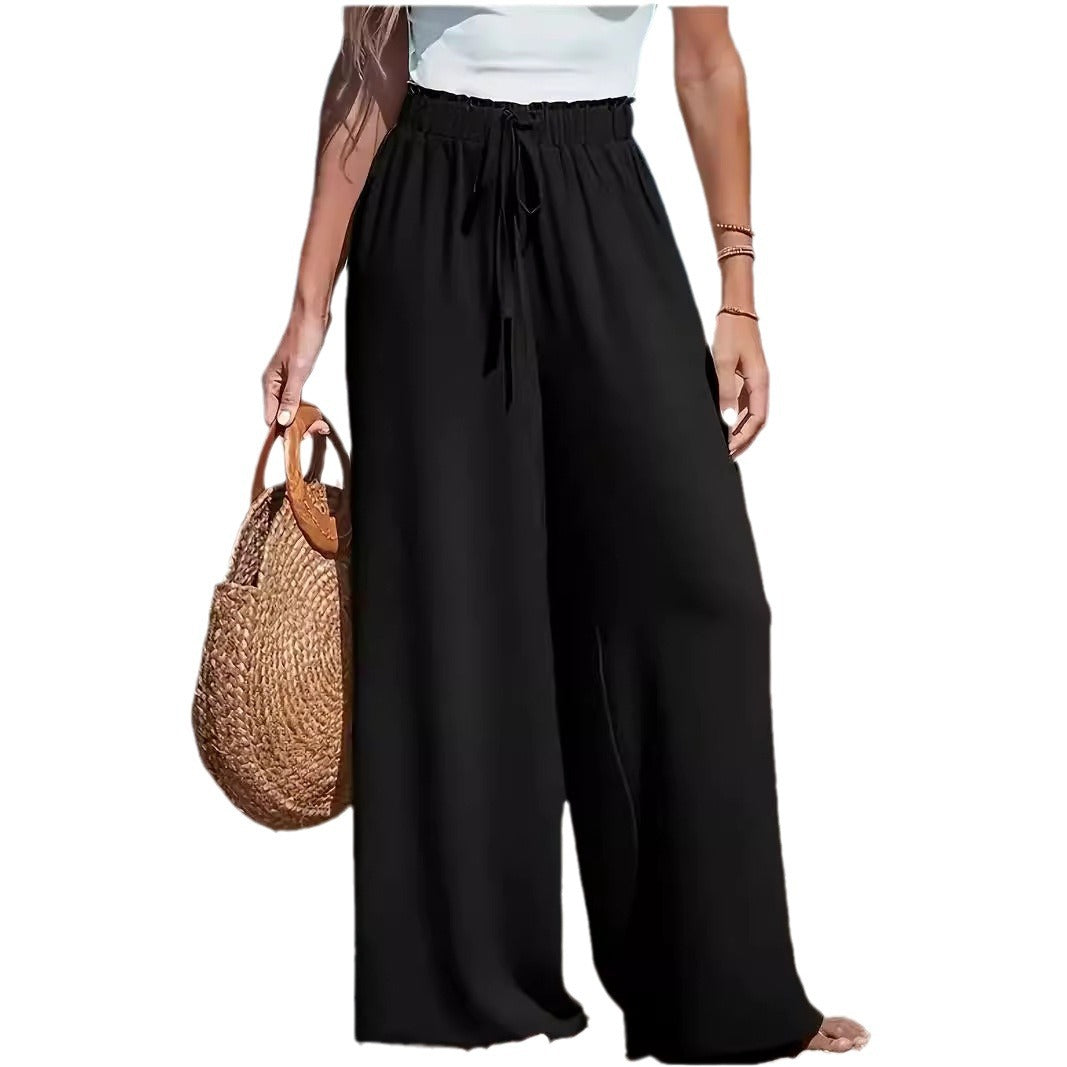 Pantalon Loose Chic avec Détail Cordon