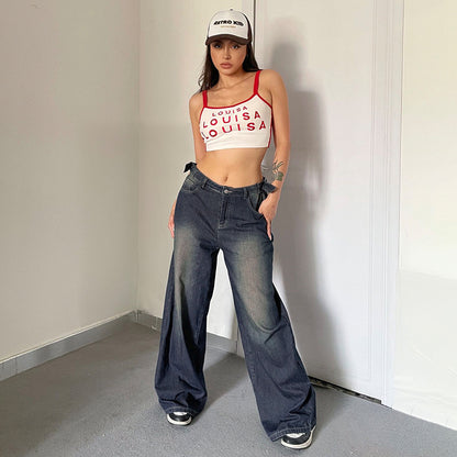 Pantalon Droit Taille Haute Casual