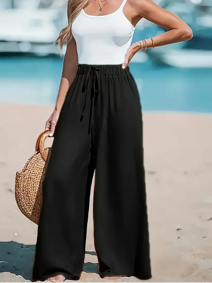 Pantalon Loose Chic avec Détail Cordon