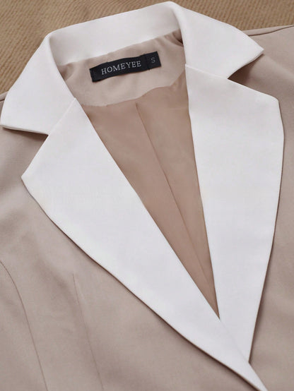 Blazer Élégance Signature – Beige Couture