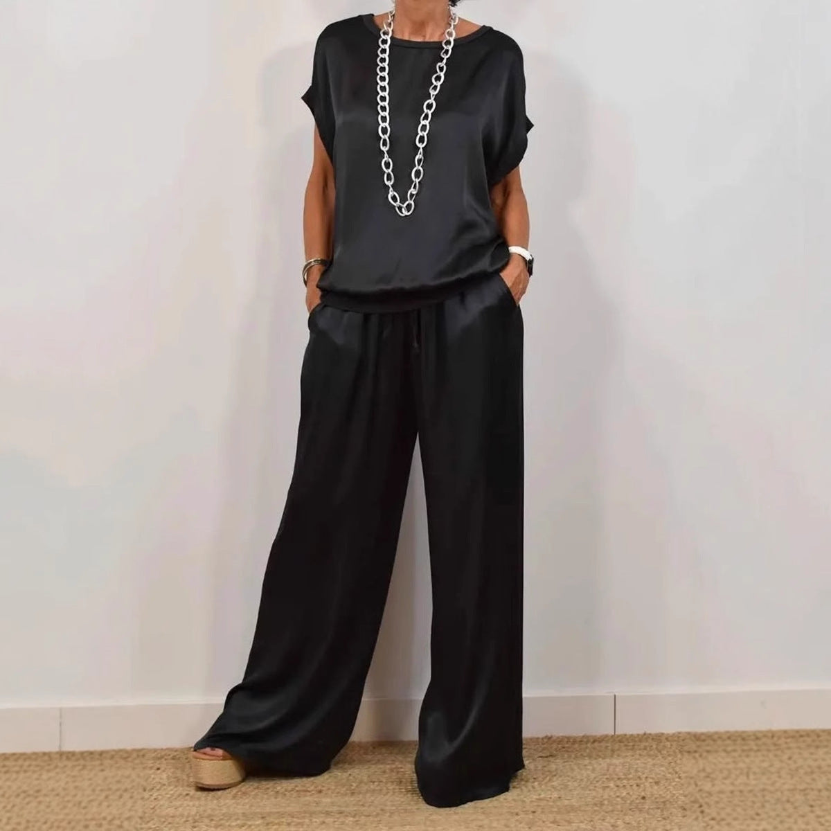 Ensemble Décontracté Haut Fluide & Pantalon Ample