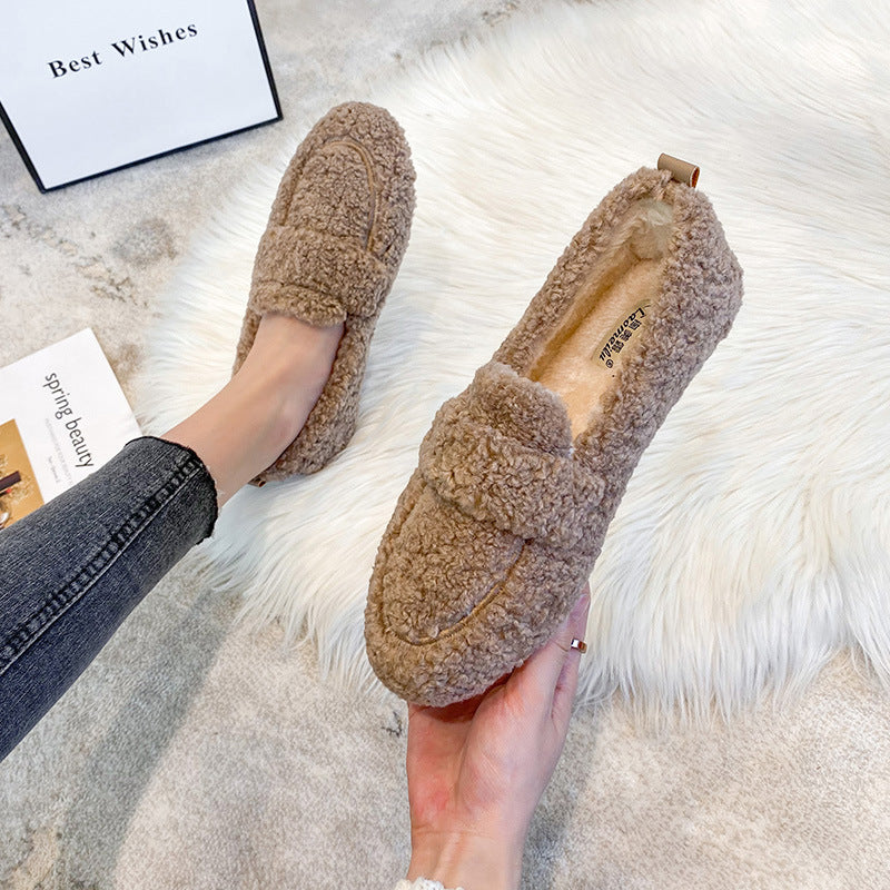 Mocassins Douillets en Fourrure – Confort Chaleureux & Semelle Antidérapante