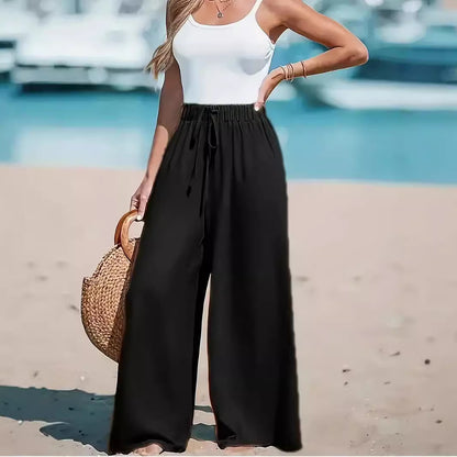 Pantalon Loose Chic avec Détail Cordon