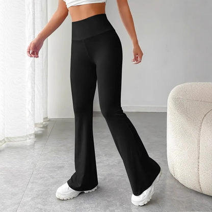 Pantalon Stretch Flare à Taille Haute